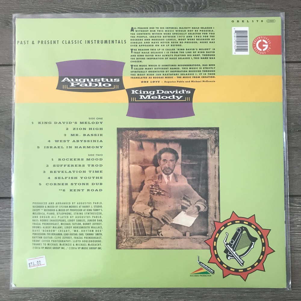 Image of Augustus Pablo - King Davids Melody Vinyl LP