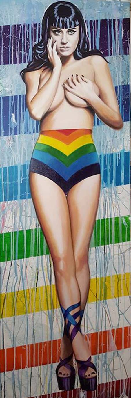 "Katy Perry Rainbow Shower"