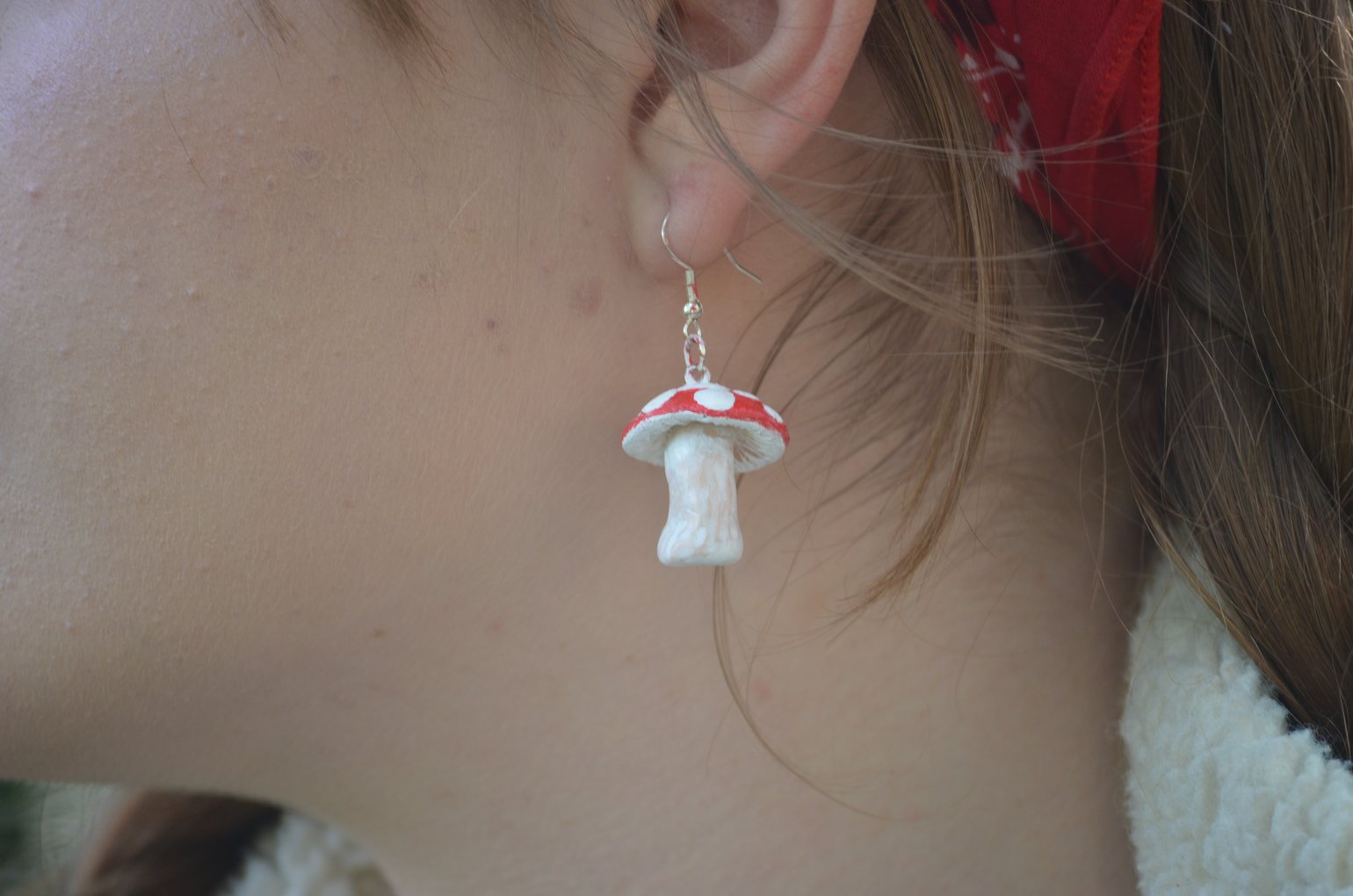 Image of Fairy Forest Mushroom Earrings