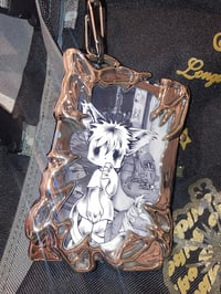 silver tribal frame art print keychain