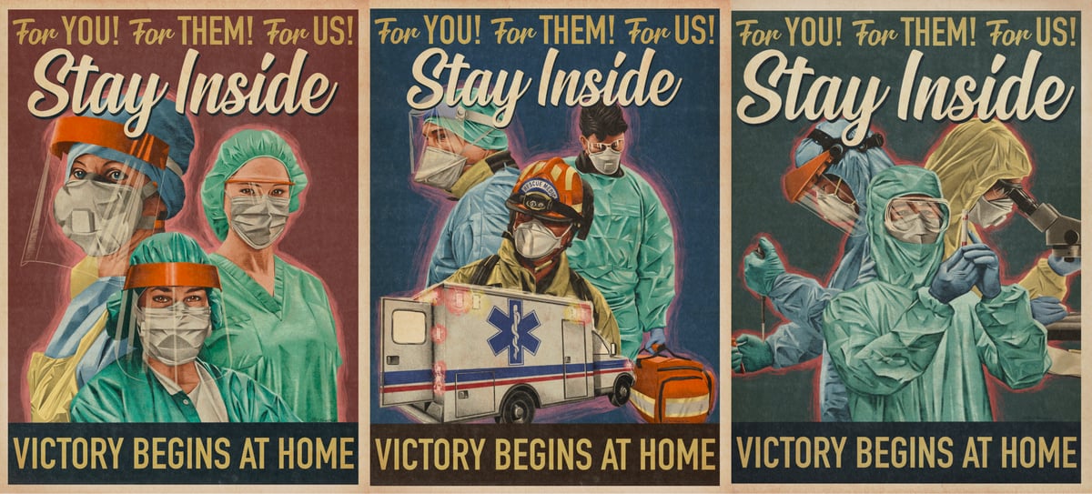 Positive Propaganda I, II, & III. Print Set. 