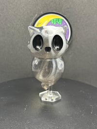 Image 1 of Ghost Kitty (clear/white with black glitter) GITD