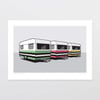 Glen Jones Colourful Campers Art Print 