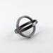 Image of INFINITY RING W/ WHITE DIAMONDS — BLACK / SILVER