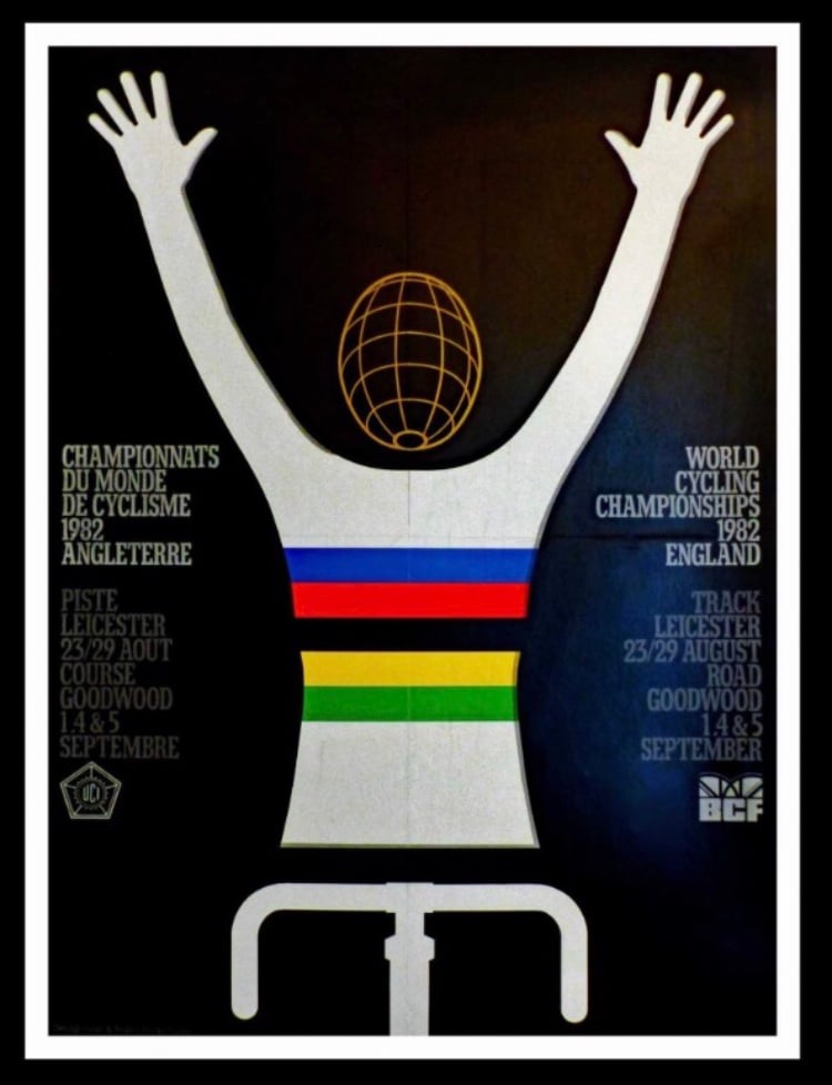 1982 - UCI World Cycling Championships England poster