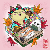 Image 1 of Sushi-Cat Print