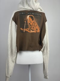 Image 2 of 100% COTTON FLEECE HOODIE - OATMEAL