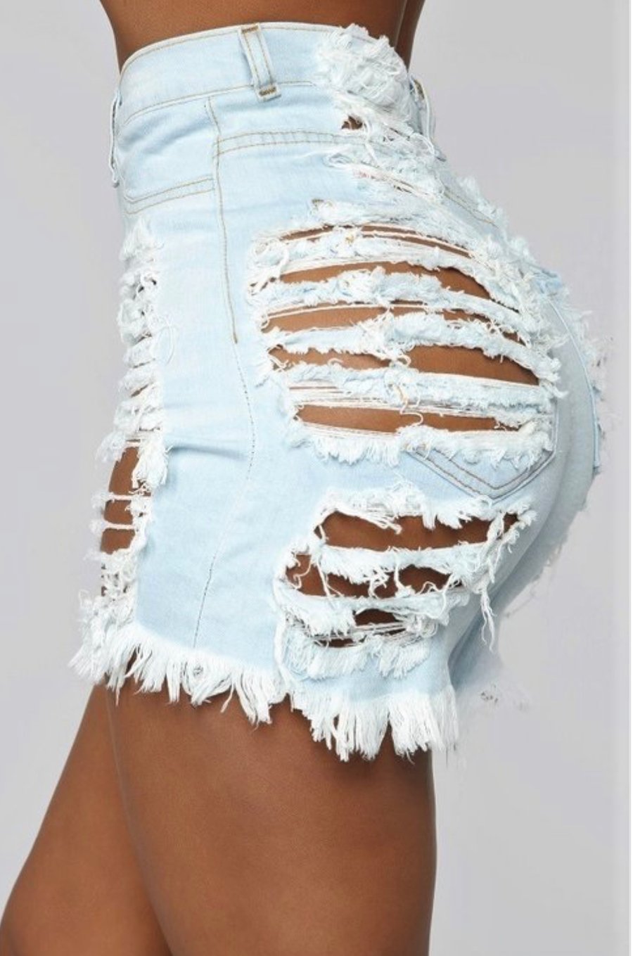 Image of Distressed Denim Shorts 