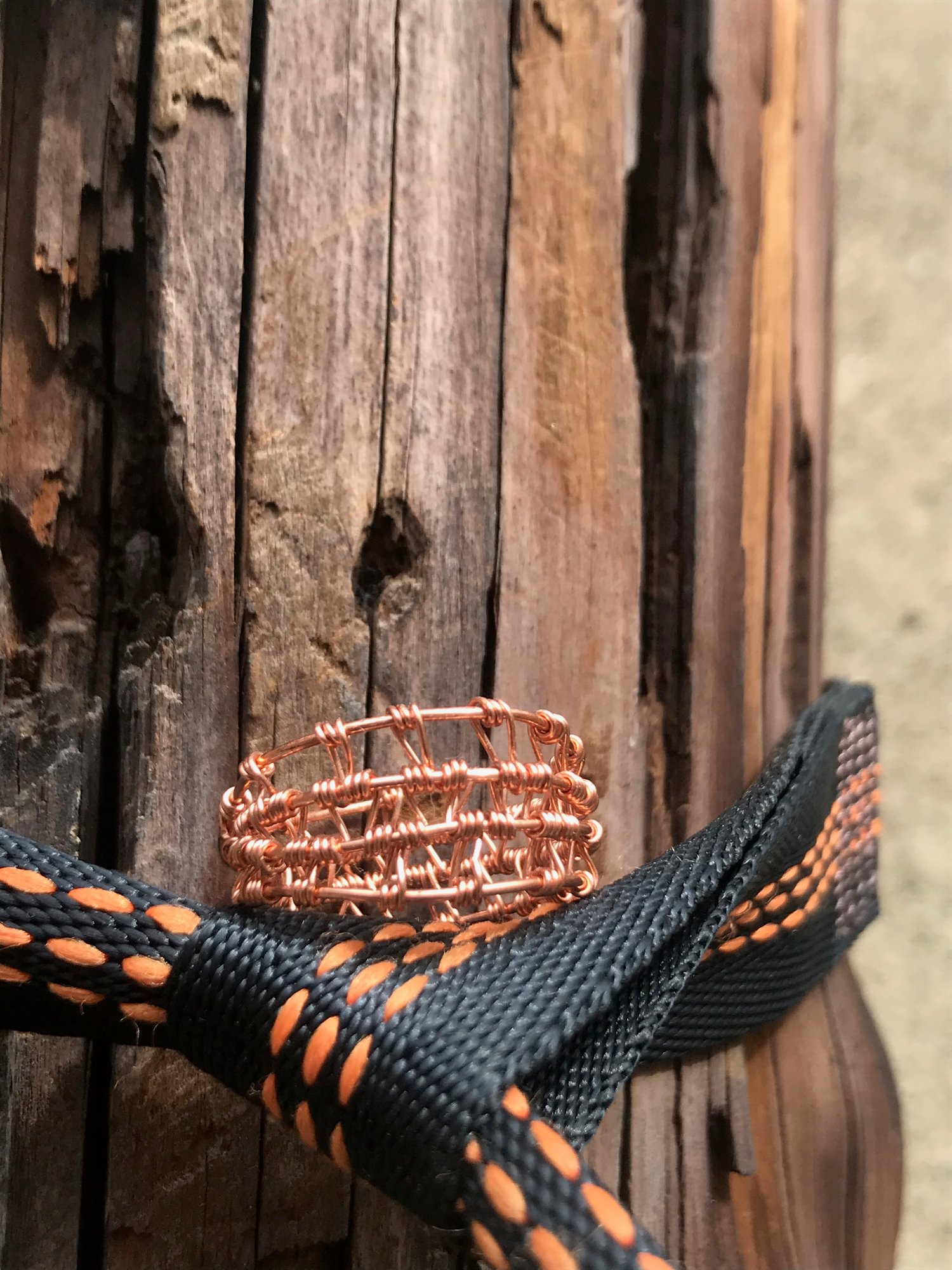 Copper BasketWeave Ring