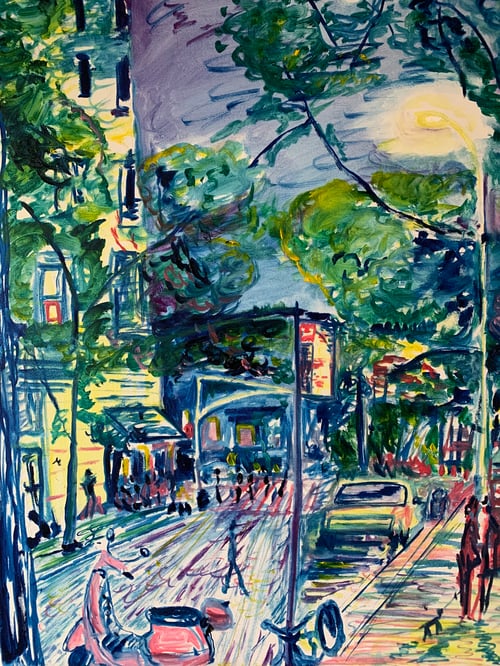 Image of West 4th St  30" x 40" painting