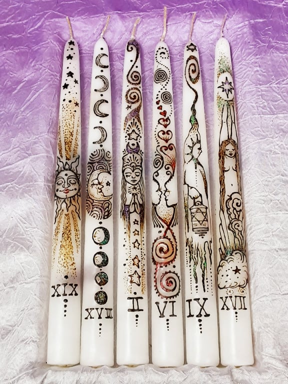 Image of Color Drip Tarot Tapers Set 