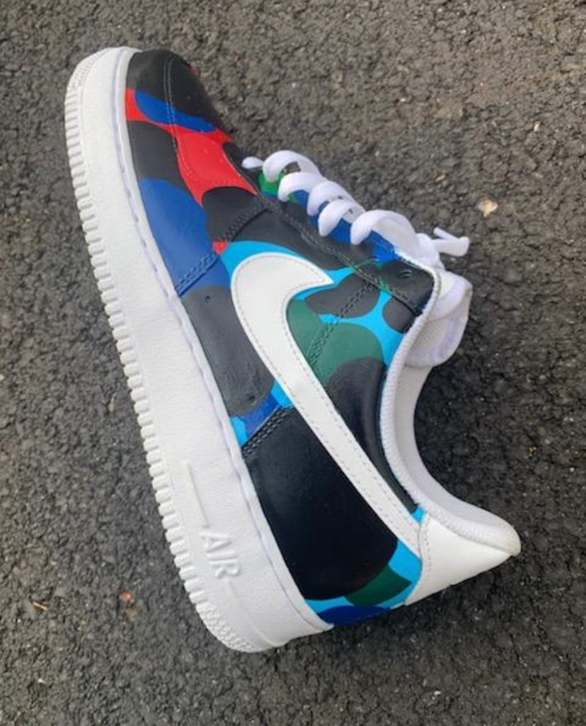 Bape Air Force 1s Low Top White Check 