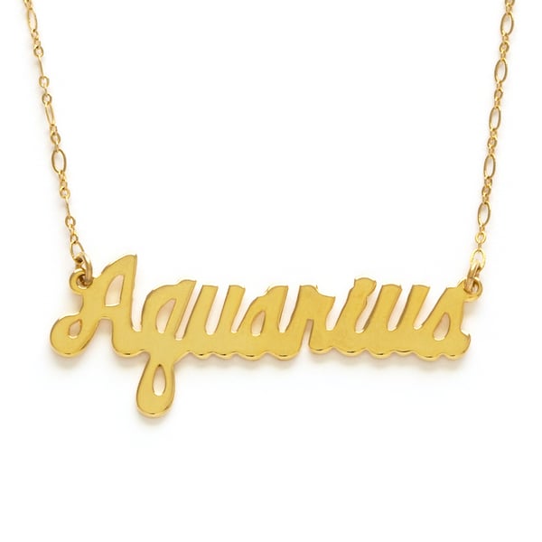 Image of Amano Aquarius Zodiac Chain Necklace