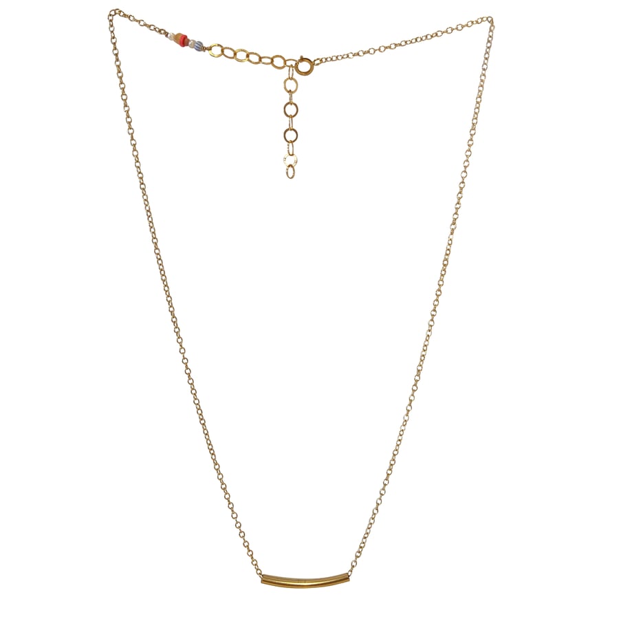 Image of Gold Filled Curve Necklace 