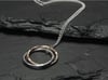 mixed metals circle necklace 