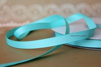 Aqua grosgrain ribbon