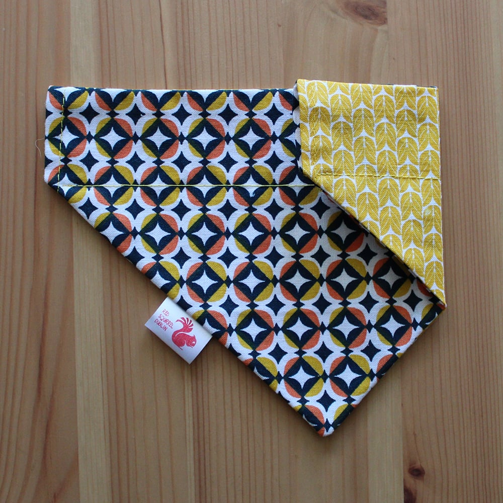 Image of Geometric dog & cat bandana