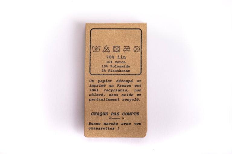 Chaussettes en lin - Motif "lignes boooo" - fin de série - FANTOME Image 5