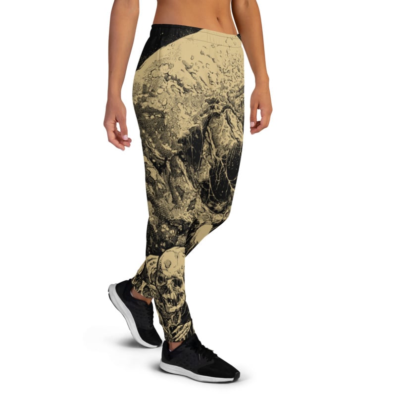 Women's All-Over Print Graveyard Joggers | Heavy Hand Illustration