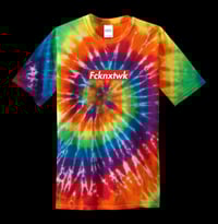 Fcknxtwk Tie Dye Box logo  tee