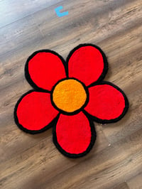 Image 1 of Funky flower rug. 