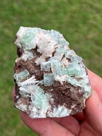 Image 9 of Green Apophyllite, Scolecite & Chalcedony Specimen | India #3039