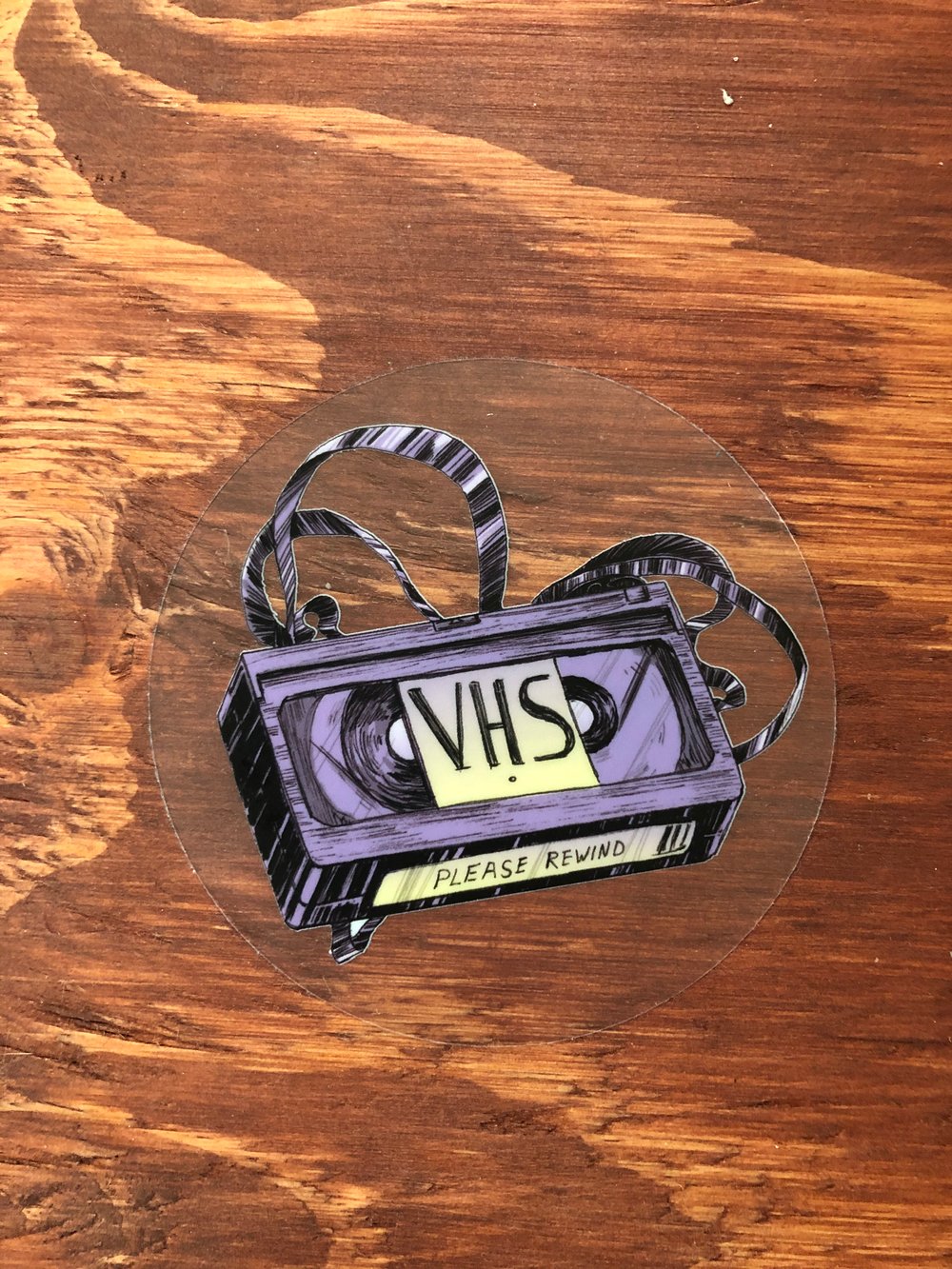 VHS Love Clear Sticker