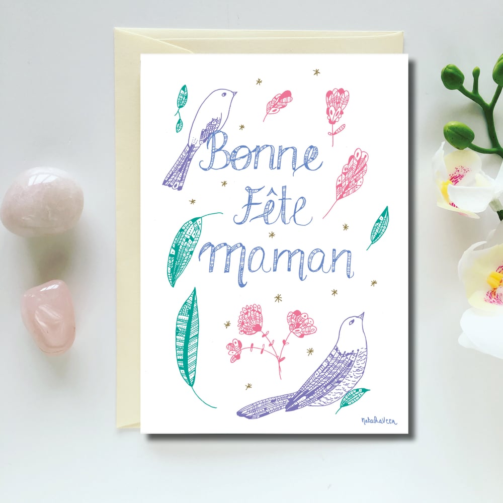 Image of Greeting Card *Bonne Fête Maman*