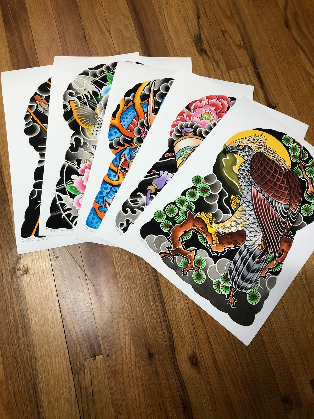 12x16 Half Sleeve Print Set | rickbrowntattoos