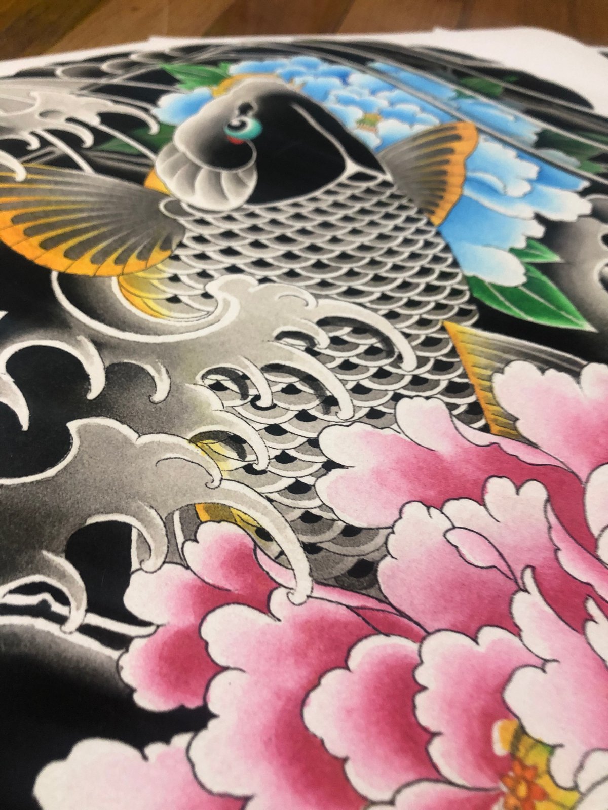 12x16 Koi Half Sleeve Print