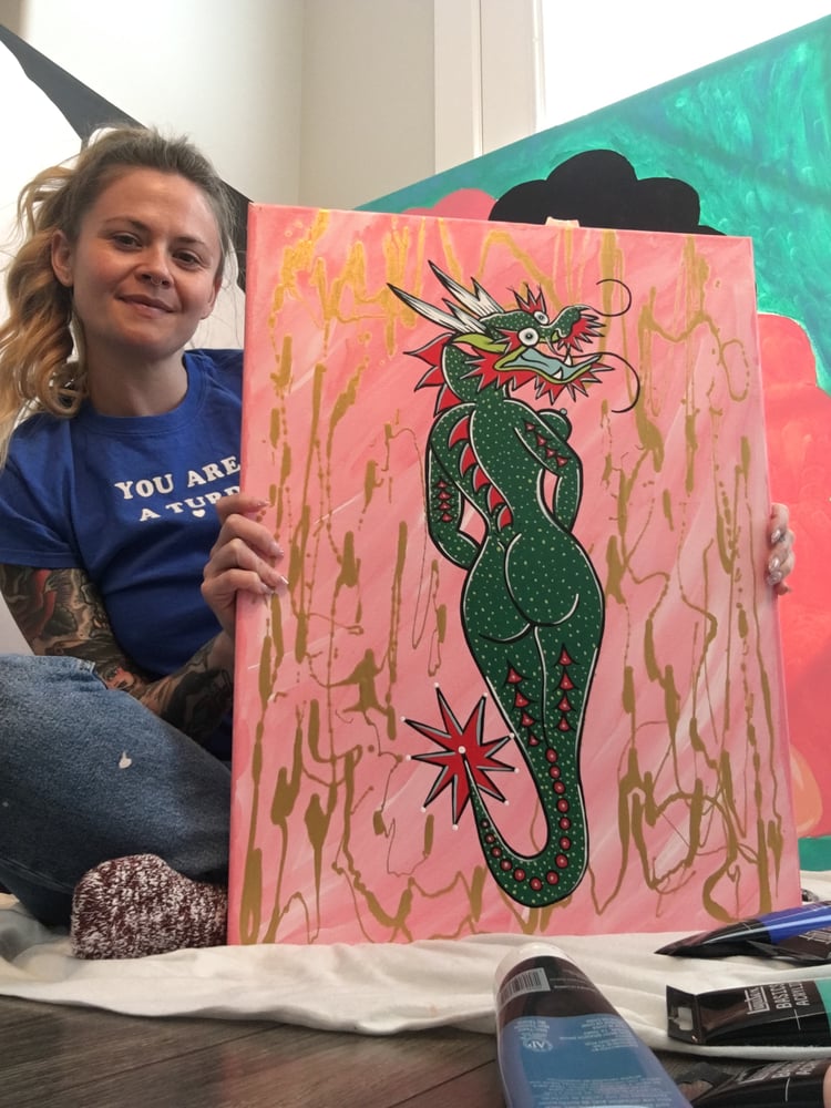Image of Dragon booty lady
