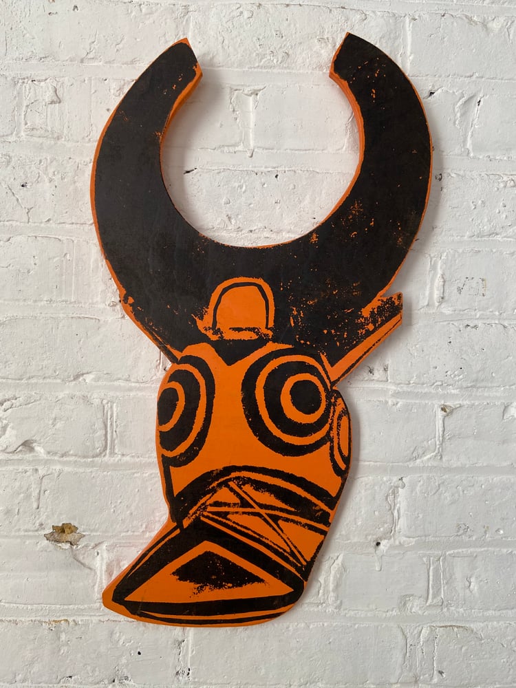 Image of Orange Cow Mask  by Charlie Evaristo-Boyce