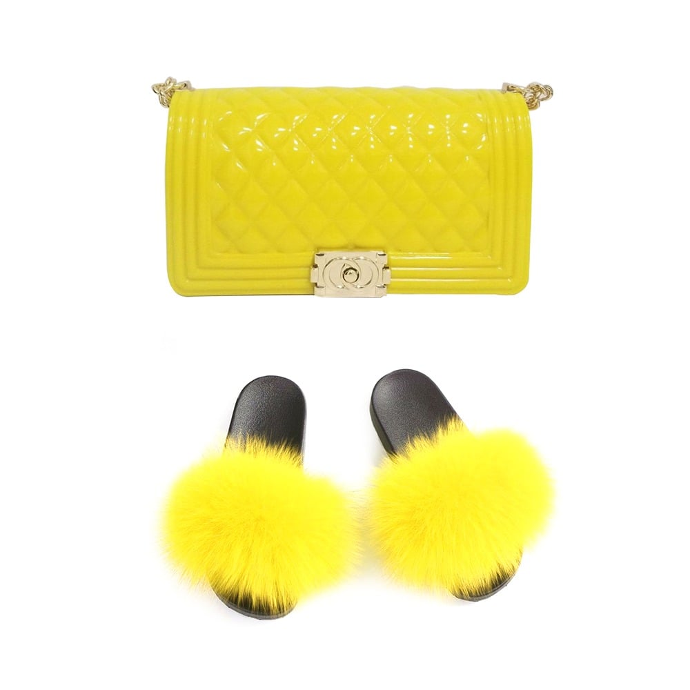 yellow jelly purse