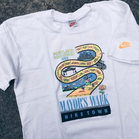 Image of Original 1992 Nike Portland Marathon JDI Tee.