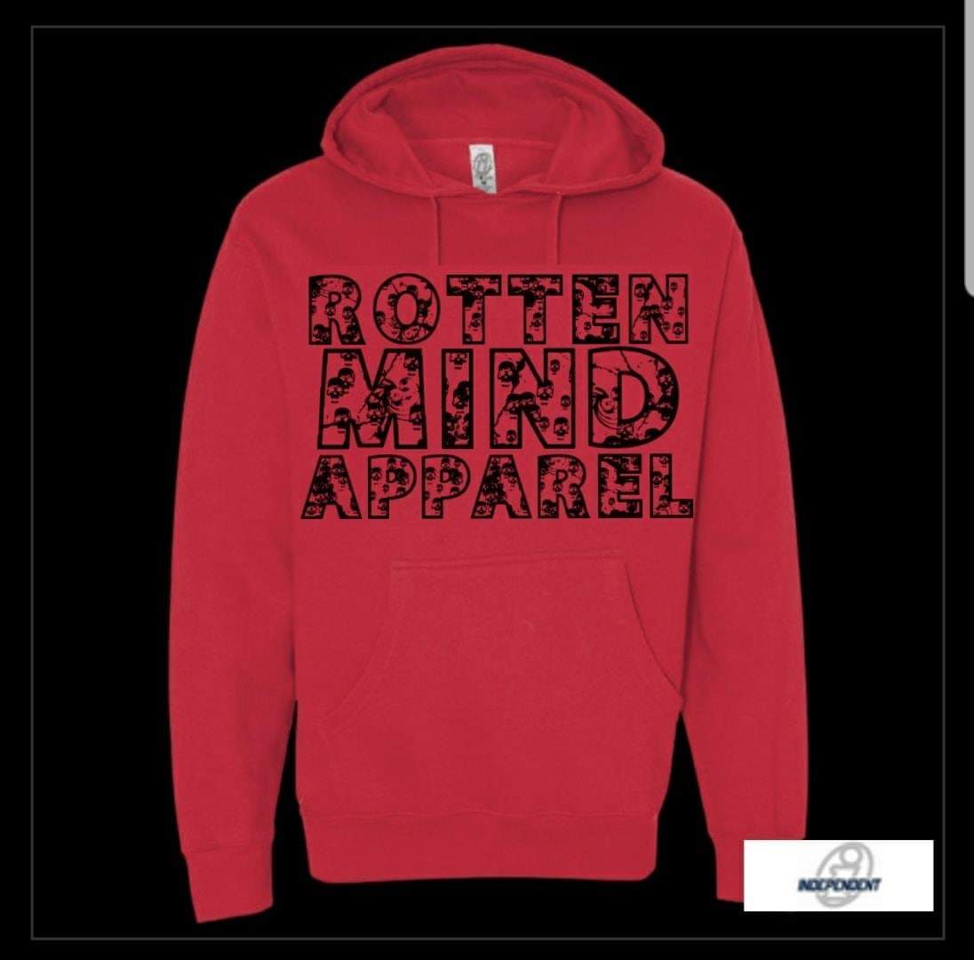 Image of Red Rotten Mind Skull Hoodie