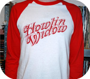Image of Baseball Shirt w/ Red or Black Logo/Sleeves