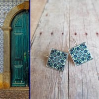 Image 1 of Mediterranean Tiles - Sea Green + Navy