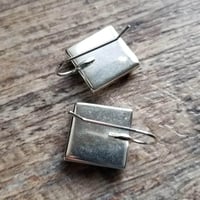 Image 2 of Mediterranean Tile Earrings - Mint + Orange Yellow