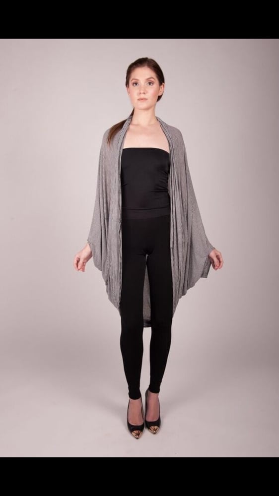 Image of Pin stripe cardi cape