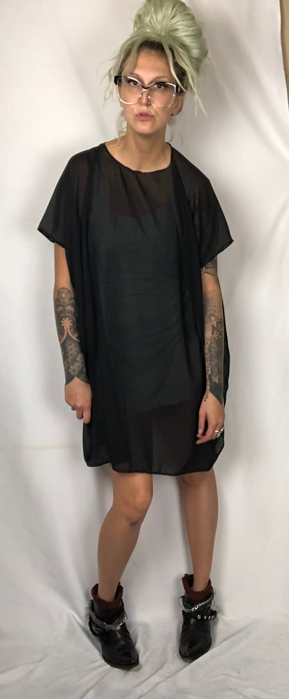 Image of Chiffon knee height sheer top 