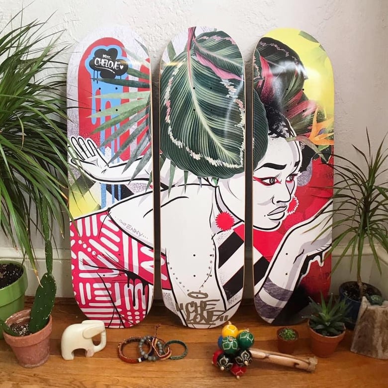 Image of AMAZON LOVE LETTER SKATE DECK TRIPTYCH