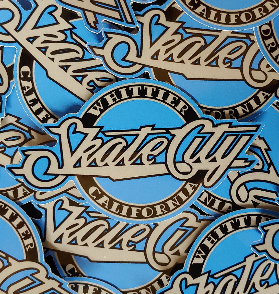 Whittier Skate City stickers Two Felons Skate Shop