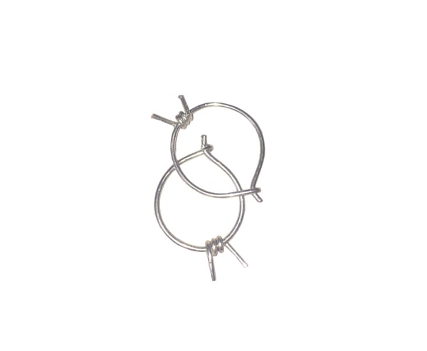 Image of Silver Barb Wire Earrings