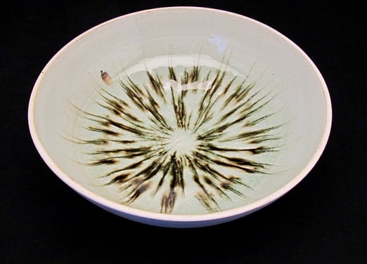 Green etched interior bowl