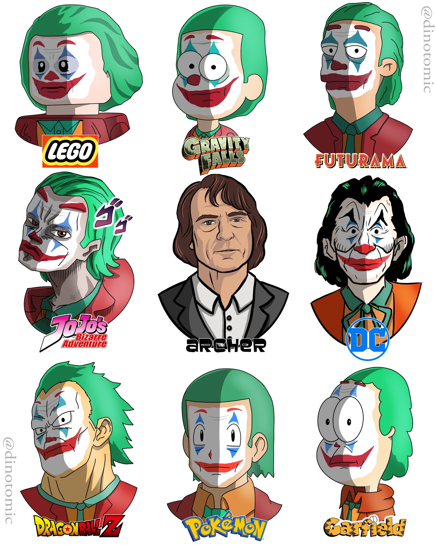 Image of #194 Joker in many styles 