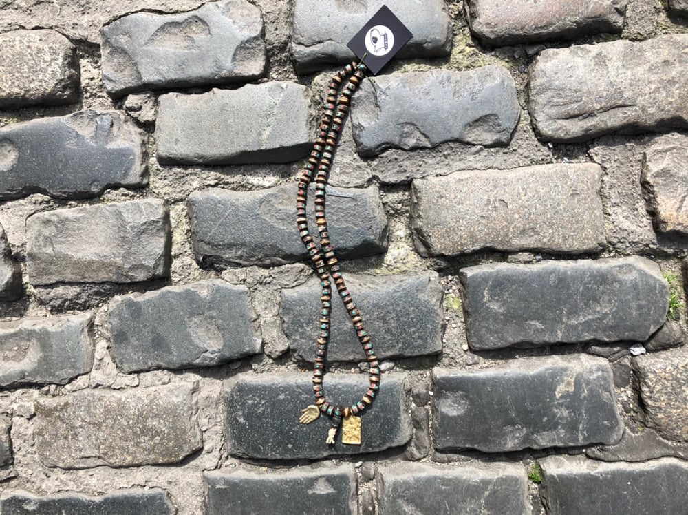 Image of HANDMADE BEAD/ICON NECKLACE