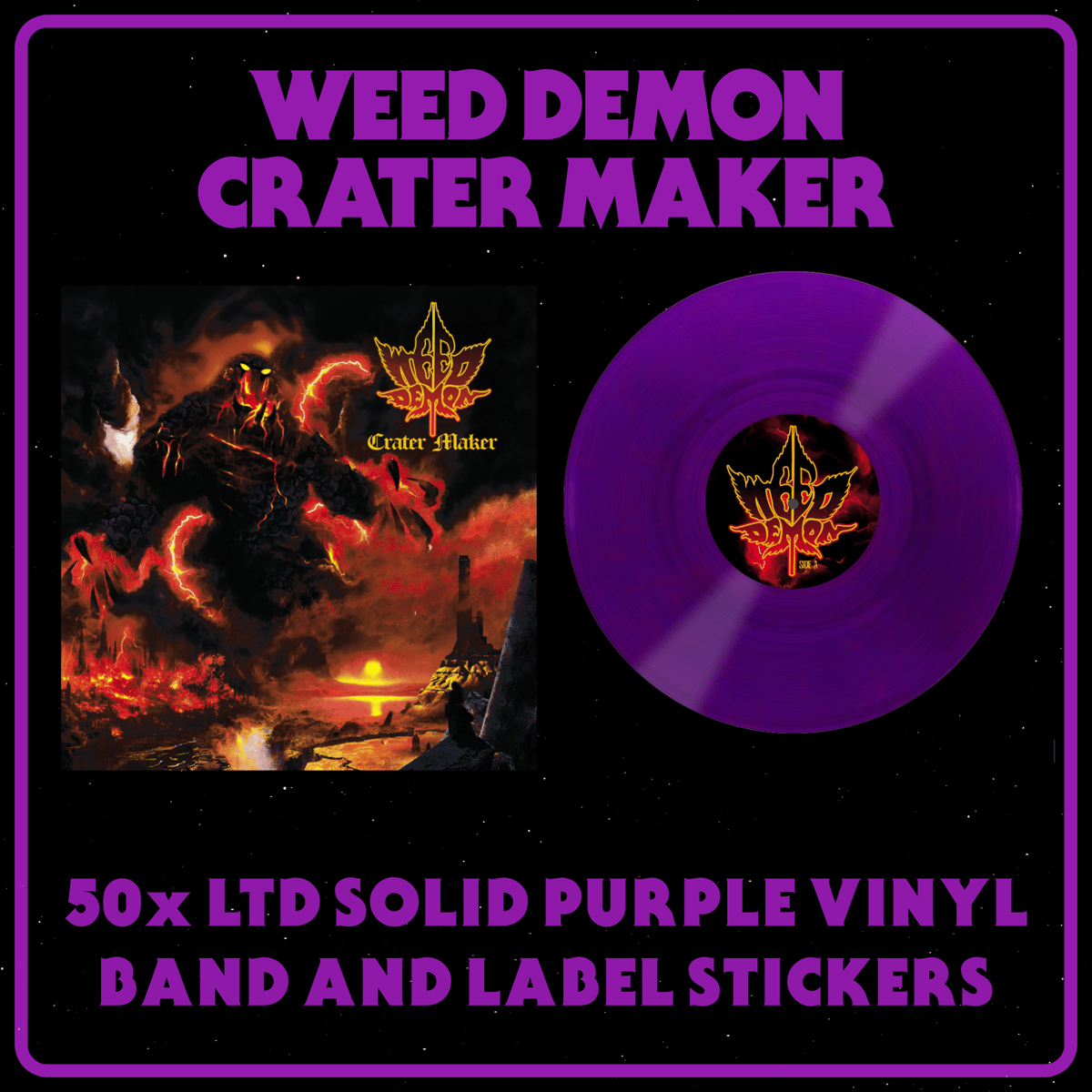 Image of Weed Demon - Crater Maker LTD Solid Purple Vinyl