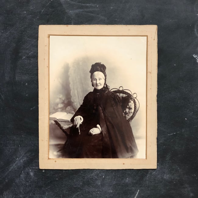 Early Victorian Black & White Photo 