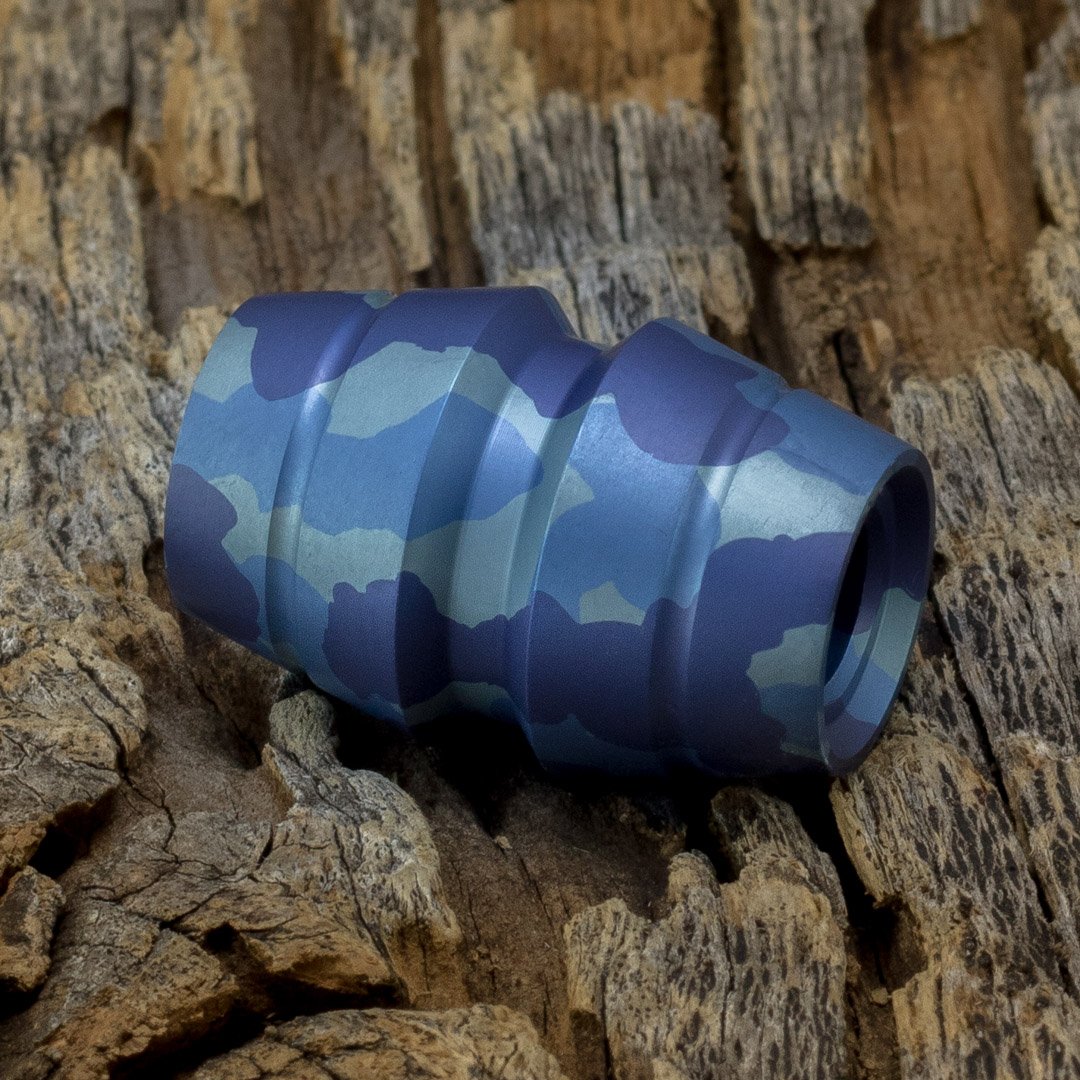 Image of Raptor Blue Camo Ti Bead