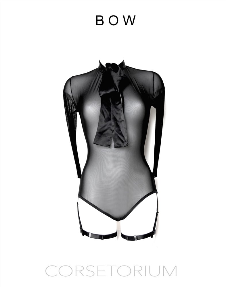 Image of MAIKO BODYWEAR -SILK BOW COLLAR-